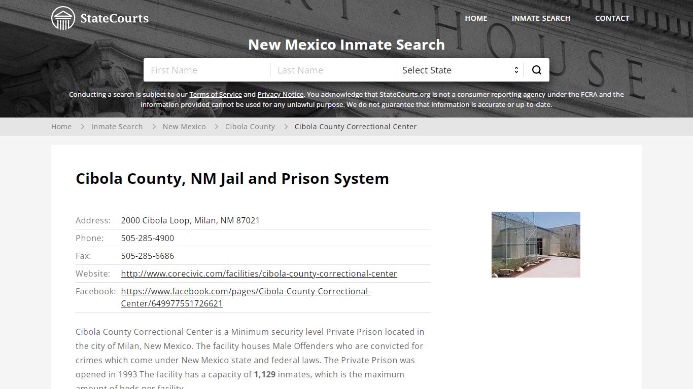 Cibola County Correctional Center Inmate Records Search ...