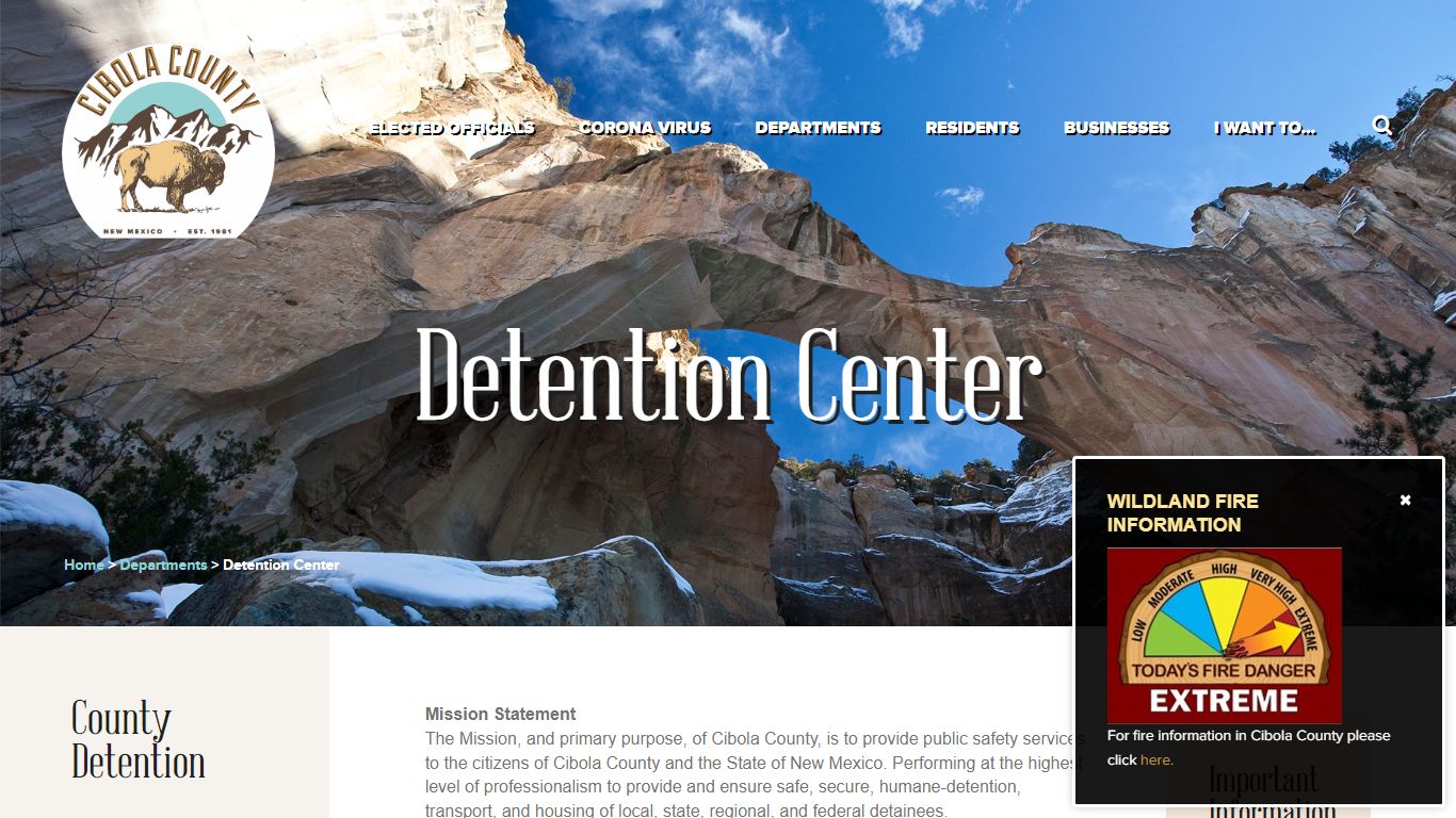 Detention Center - Welcome to Cibola County, New Mexico